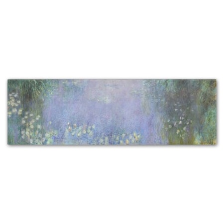 Monet 'The Water Lillies Morning' Canvas Art,6x19